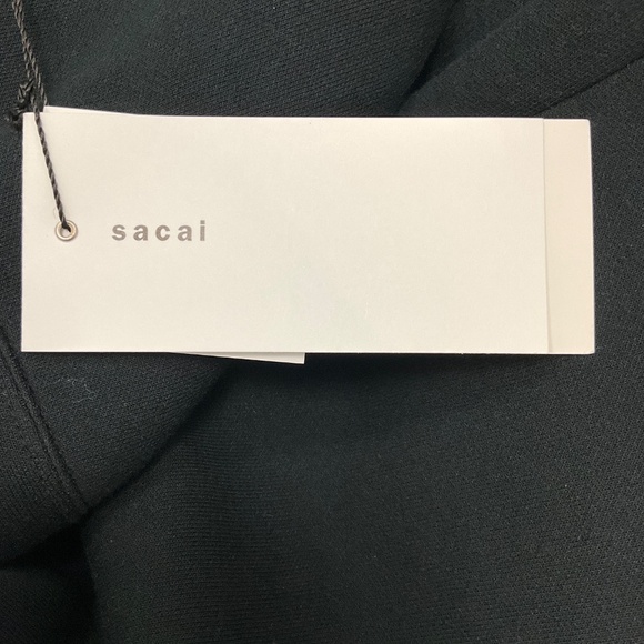 SACAI BLACK SPONGE SWEAT DRESS - Picture 5 of 6